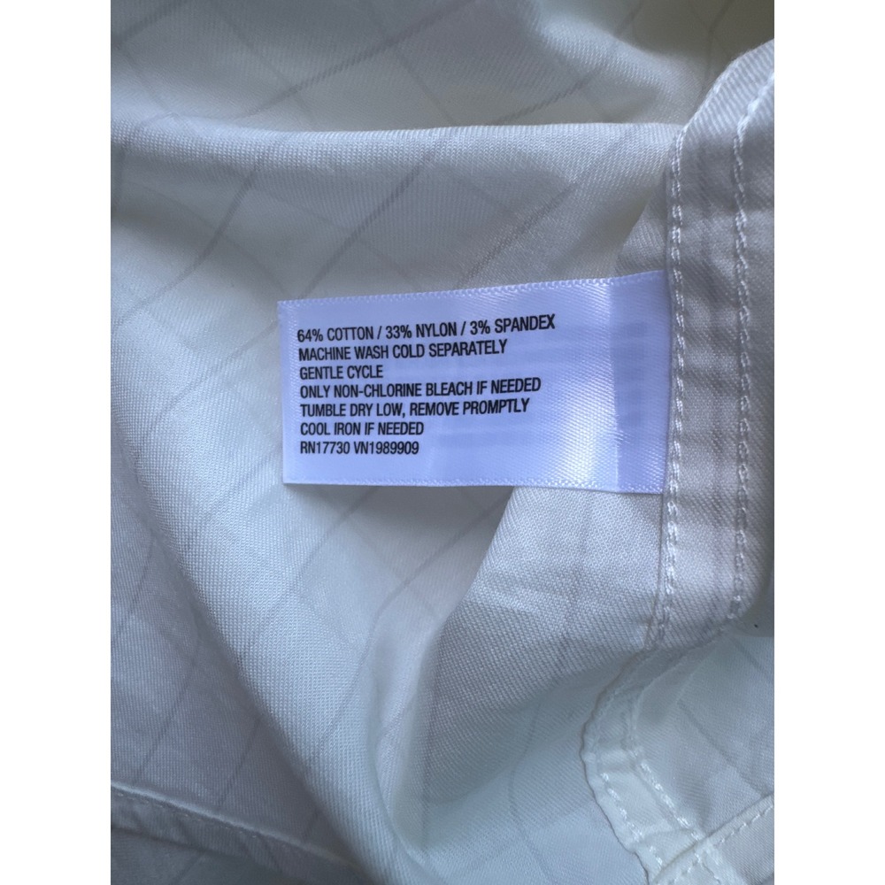 Goodfellow & Co Men's Button-Down Shirt White Pinstripe Long Sleeve Size XL - Picture 5 of 5